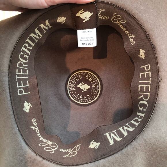 Peter Grimm Brown Wool Felt Brimmed Hat with Feathers - Picture 2 of 4